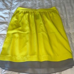 Yellow skirt.